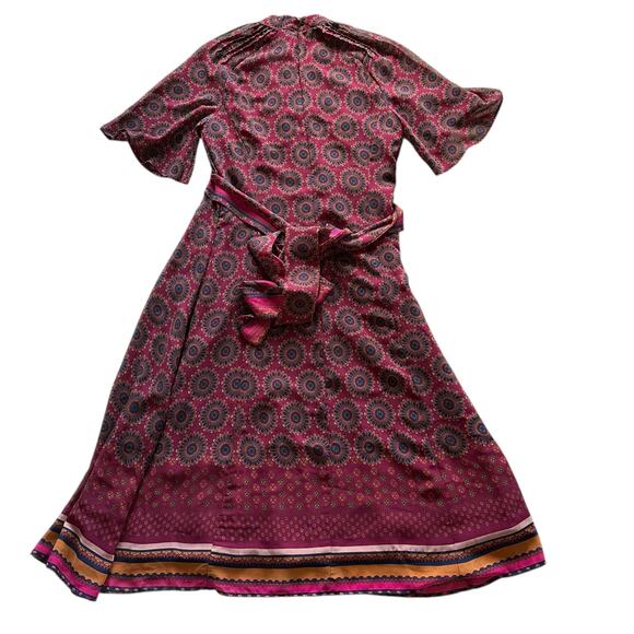 Womens Dress Size 6 Multicolor Maxi Boho Hippie Indie Modest Earthy Flowy Retro - Picture 3 of 6